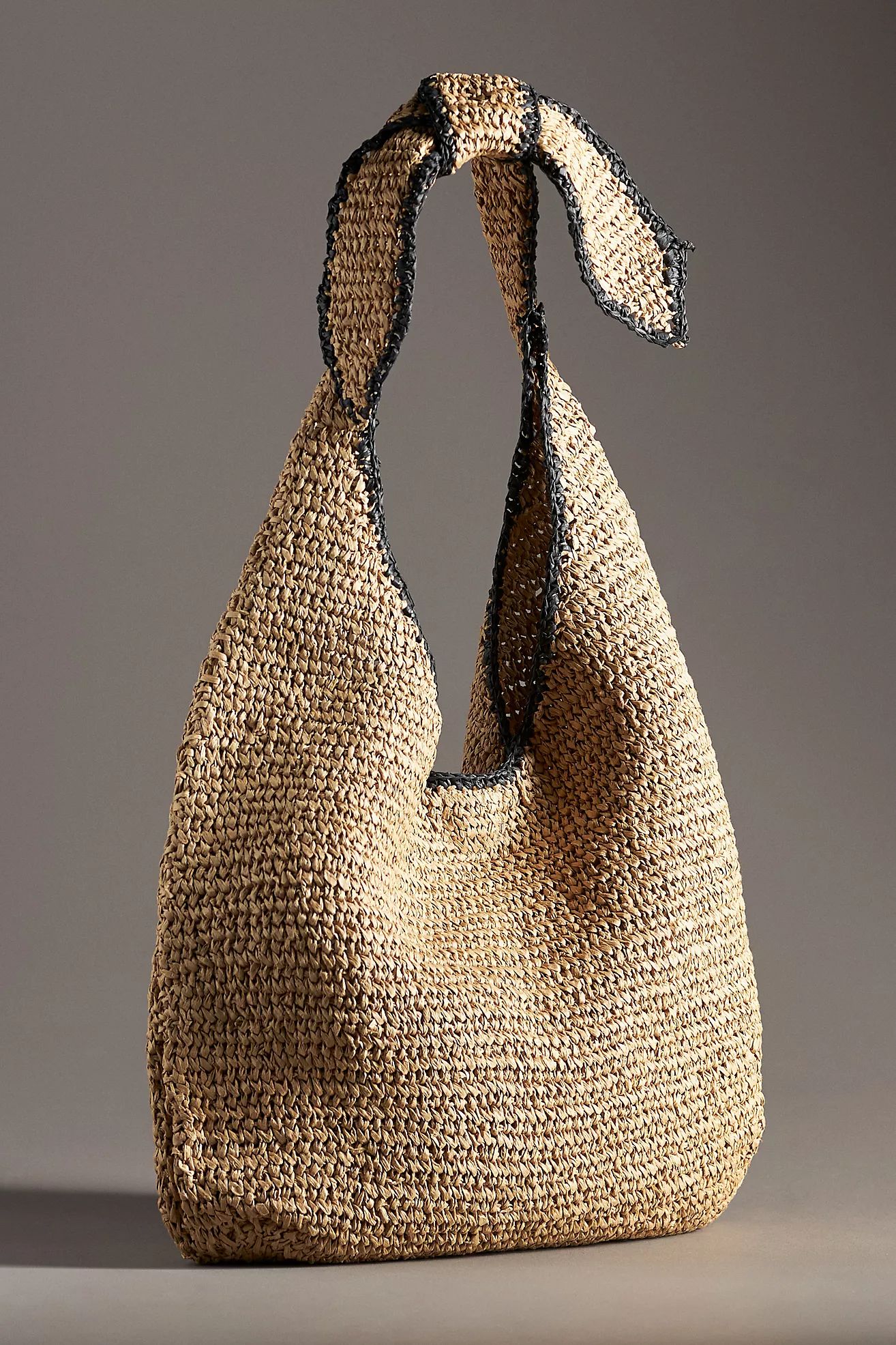 Tipped Raffia Knotted Tote | Anthropologie (US)