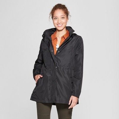 Women's Rain Jacket - A New Day™ Black S | Target