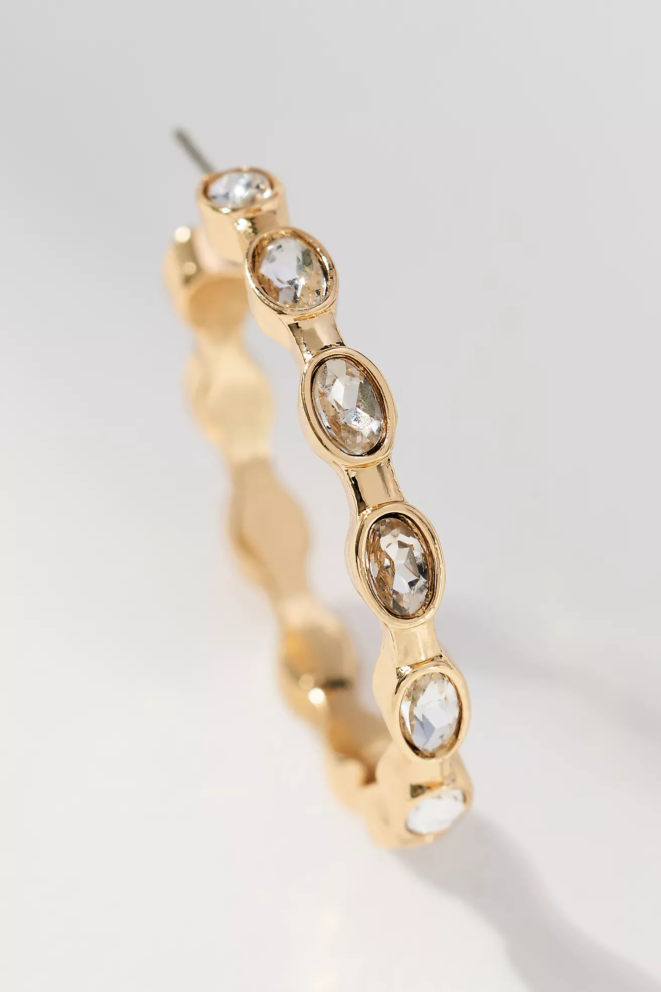 Wavy Crystal Hoop Earrings | Anthropologie (US)