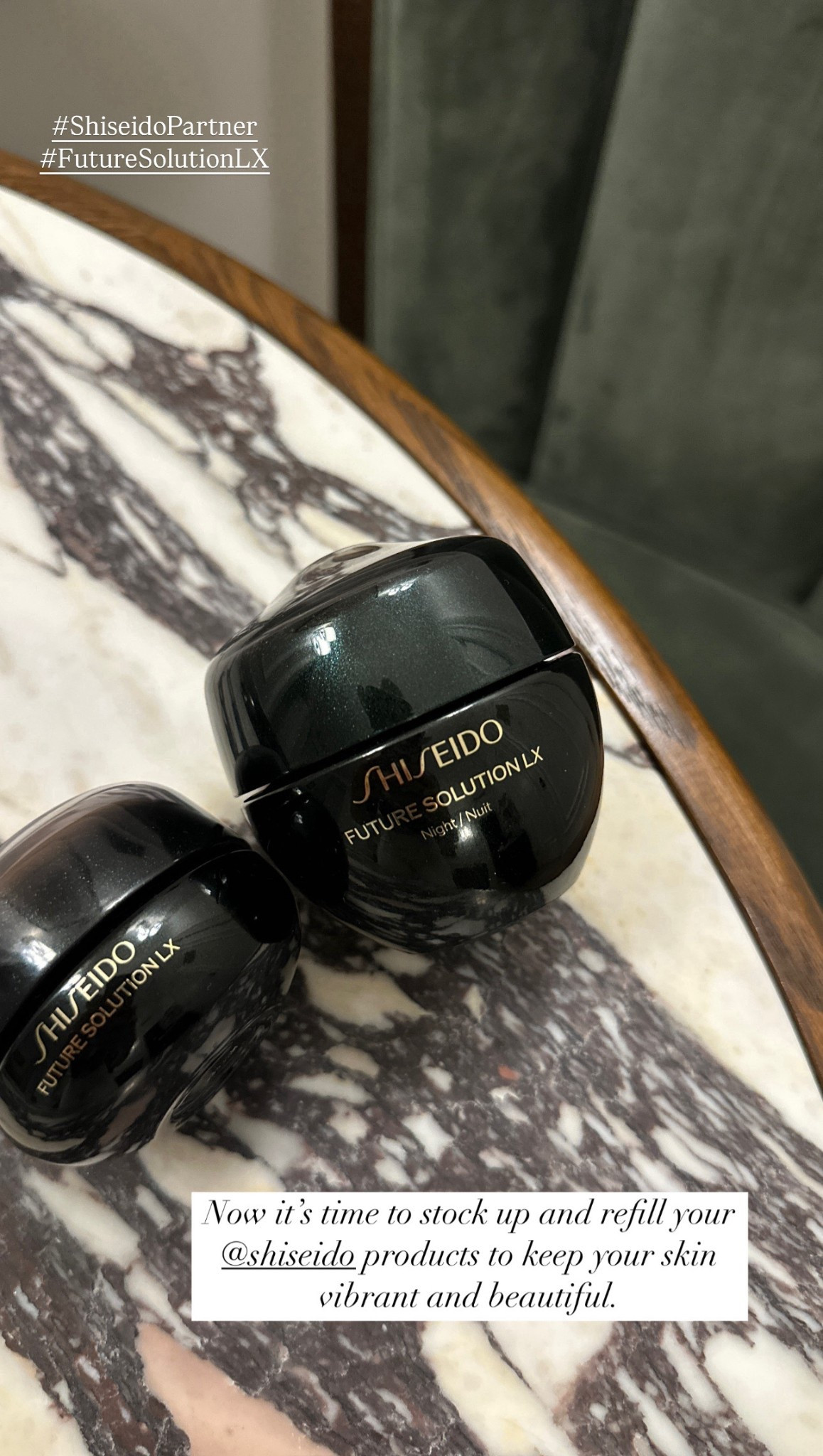#ShiseidoPartner Refilled and renewed! I’ve been using the @shiseido Future Solution LX Total Regenerating Cream nightly for two months, and the difference is real—firmer, tighter skin with fewer fine lines? Yes, please.
⁣
This time I grabbed the refill at @nordstrom to save money and avoid wasting the original jar—because skincare can be luxe and sustainable.
⁣
Ready to glow into the next chapter with my favorite nighttime ritual. #FutureSolutionLX