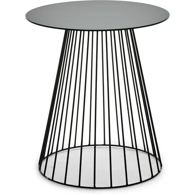 Adore Decor Element Modern Round Metal Accent End Table, Black - Walmart.com | Walmart (US)