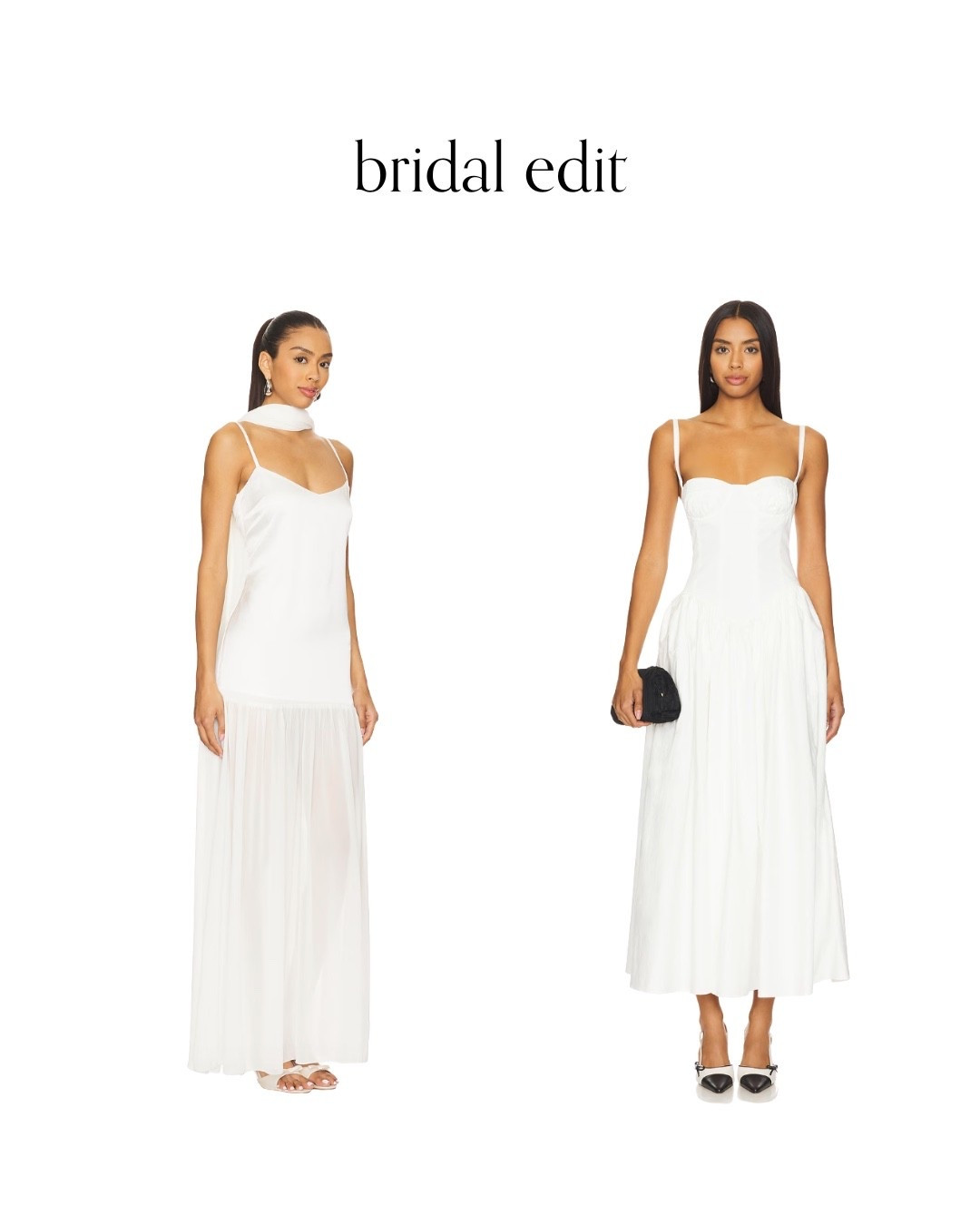 Engaged and planning your pre-wedding wardrobe? These two bridal dresses are perfect for your bridal shower, rehearsal dinner, or any celebration leading up to the big day. Chic, elevated, and timeless — just like you. #BrideToBe #BridalShowerDress #RehearsalDinnerOutfit #2025Bride #BridalStyle #WeddingWardrobe

#LTKStyleTip #LTKSeasonal #LTKWedding