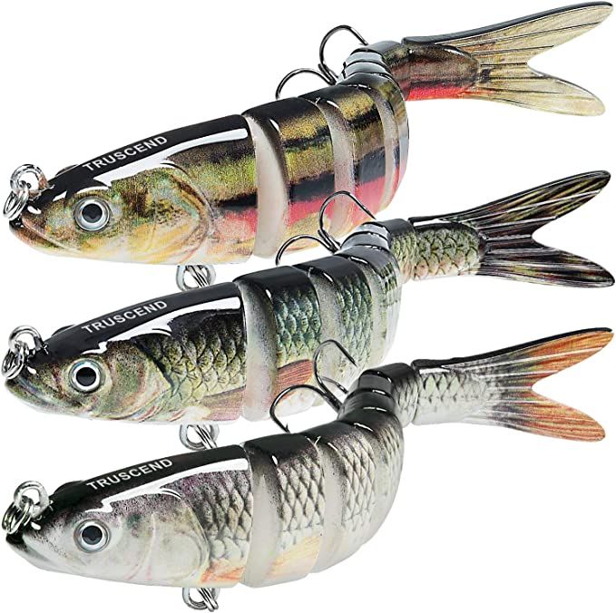 Amazon.com : TRUSCEND Fishing Lures for Bass Trout Multi Jointed Swimbaits Slow Sinking Bionic Sw... | Amazon (US)