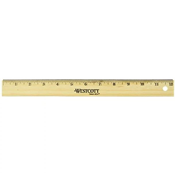 Westcott Wood 12" School Ruler Scaled in 1/16" (103810) - Walmart.com | Walmart (US)