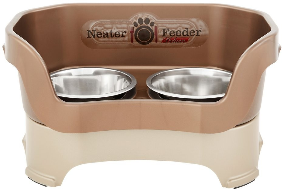 Neater Pets Neater Feeder Deluxe Elevated & Mess-Proof Dog Bowls, Bronze, 7-cup & 9-cup | Chewy.com