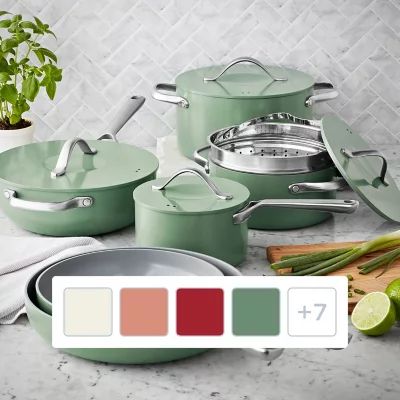 Member's Mark 11-Piece Modern Ceramic Cookware Set (Assorted Colors) | Sam's Club