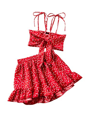 SweatyRocks Women's 2 Piece Casual summer Sleeveless Crop Top Camisole with Shorts | Amazon (US)