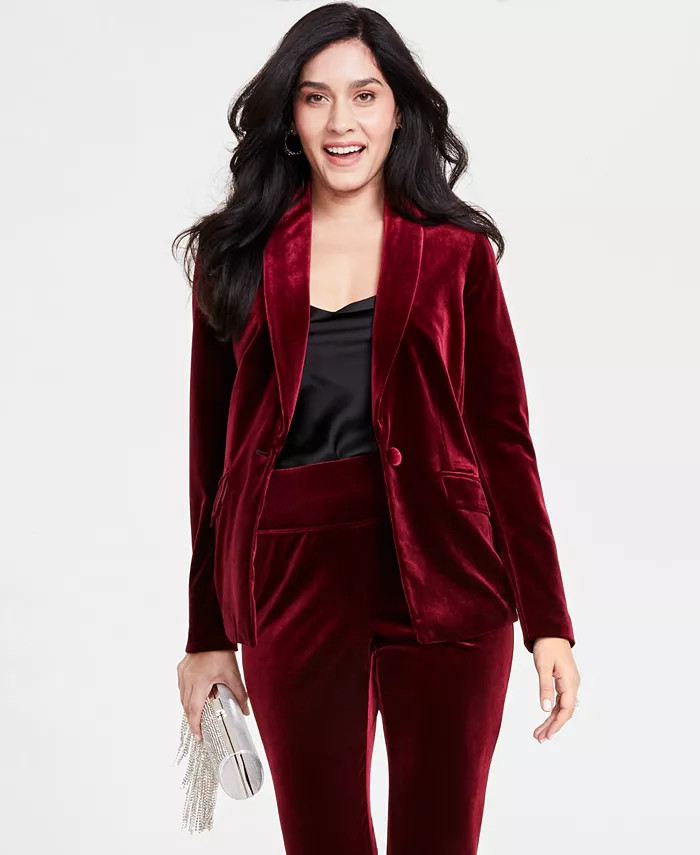 Petite Velvet Blazer, Created for Macy's | Macy's