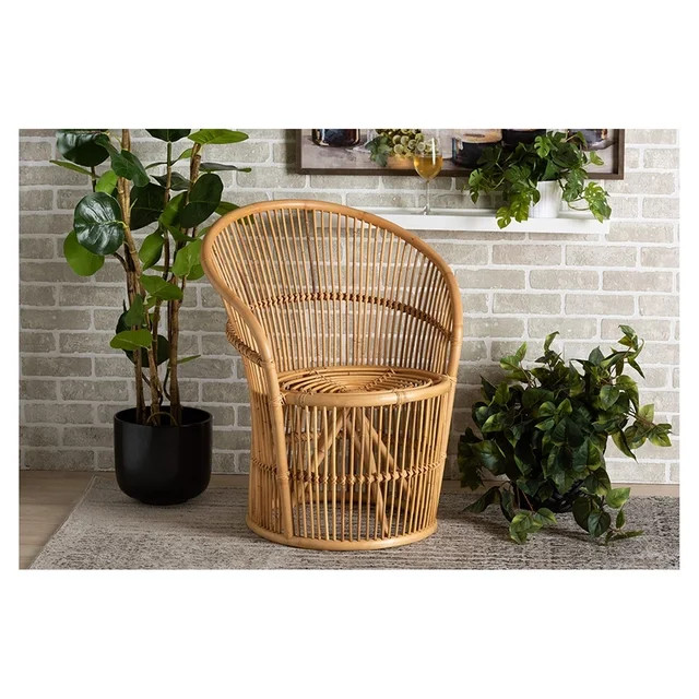 HomeStock Bohemian Natural Brown Coastal Charm Accent Chair - Walmart.com | Walmart (US)