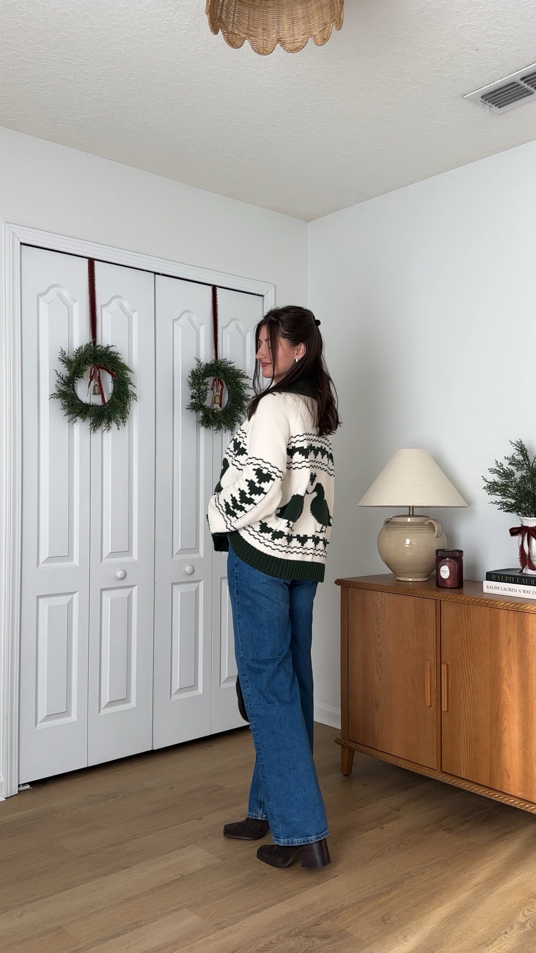 Fall ootd! Wearing 4 jeans, OS sweater, small top, and boots fit tts 

#LTKootd #LTKSeasonal #LTKgrwm