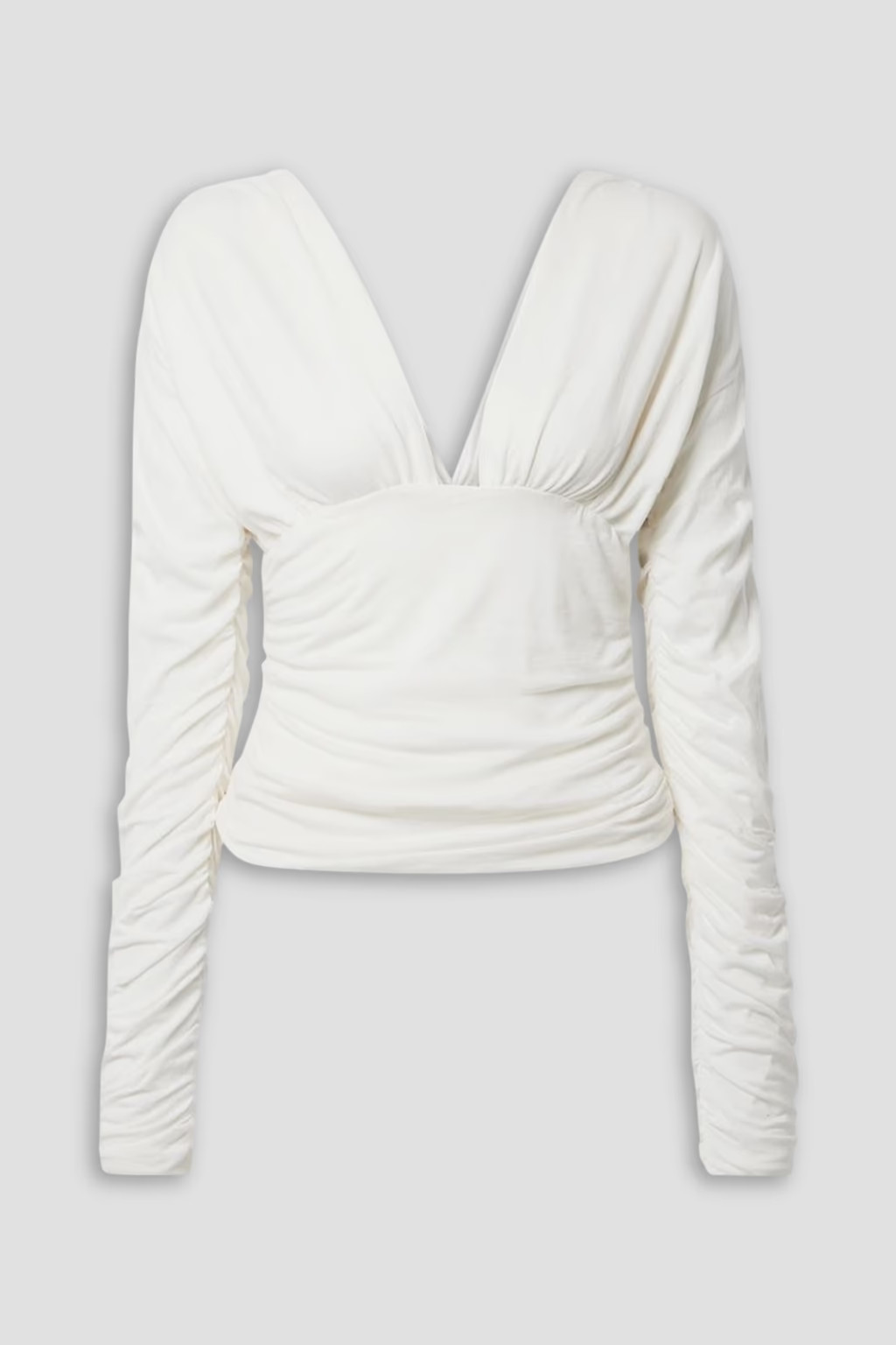 The Vera ruched cotton-jersey top | The Outnet (US and CA)