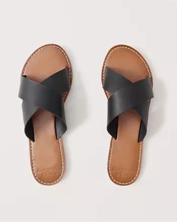 Cross Strap Slides | Abercrombie & Fitch (US)