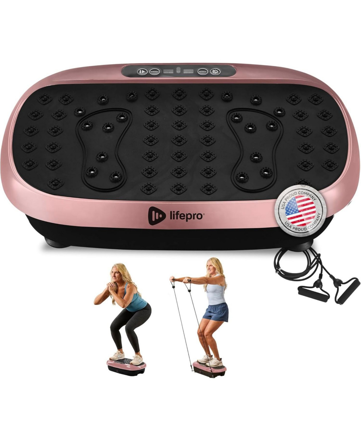 LifePro Compact Vibration Plate Exercise Machine, Mini Full Body Vibration Platform for Lymphatic Drainage & Pain Relief - Gold | Macy's