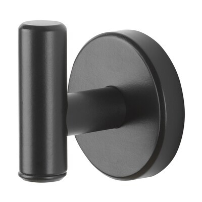 allen + roth Harlow Matte Black Single Wall Mount Towel Hook | Lowe's