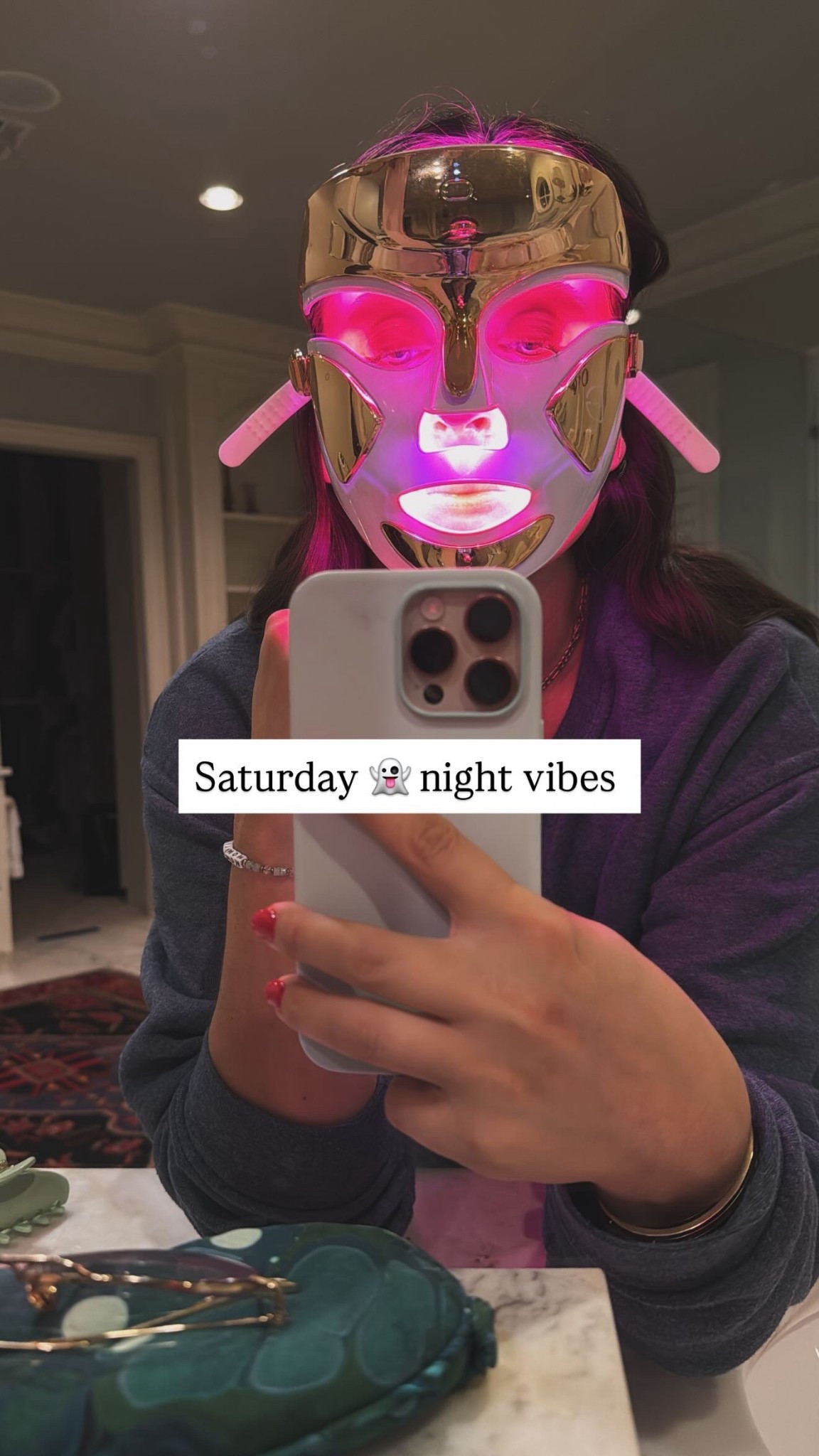 Obsessed with red light masking 👻

#LTKBeauty