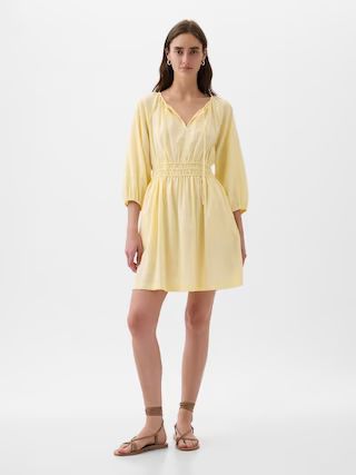Linen-Blend Mini Dress | Gap (US)