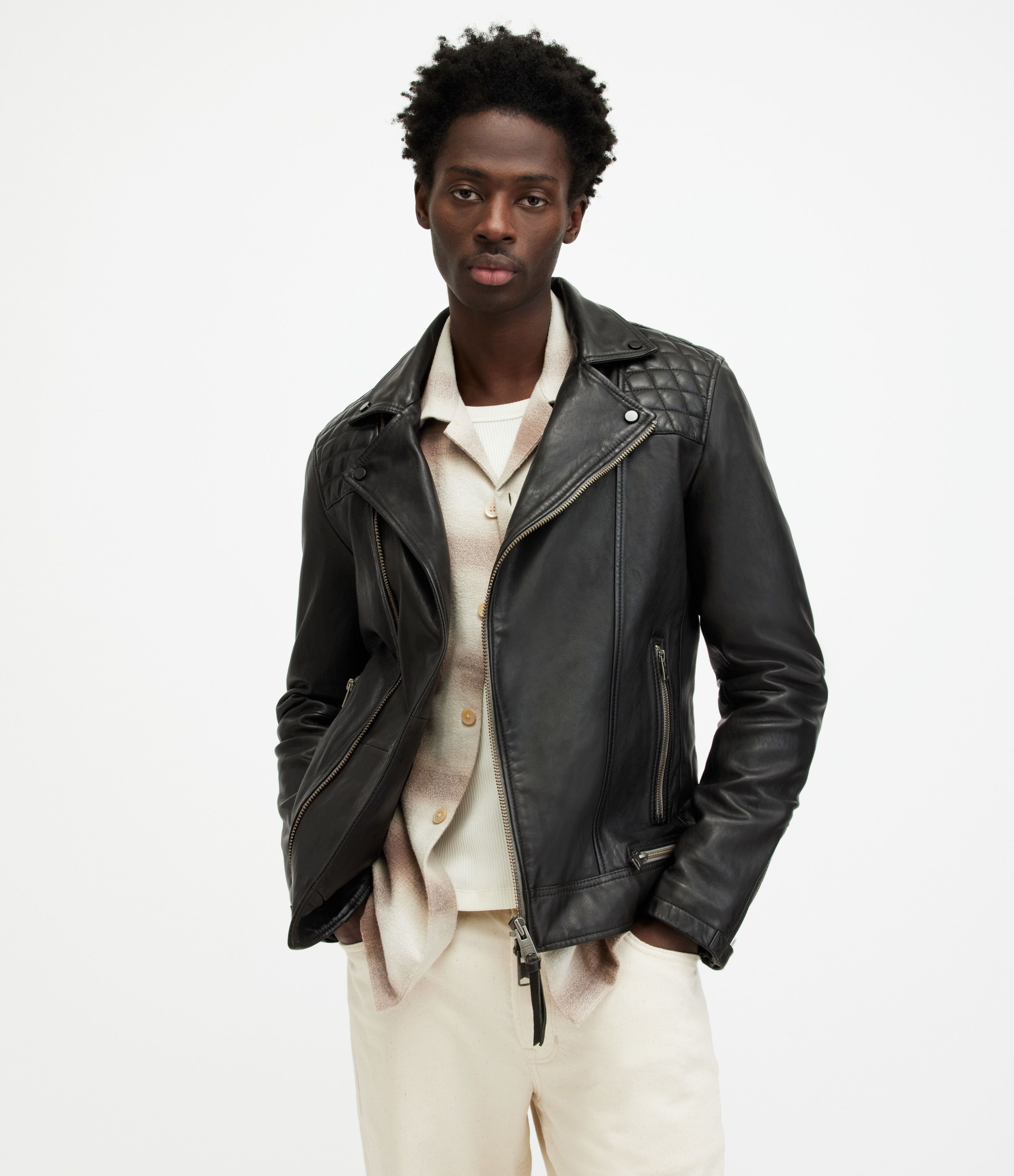 Conroy Leather Biker Jacket | AllSaints US