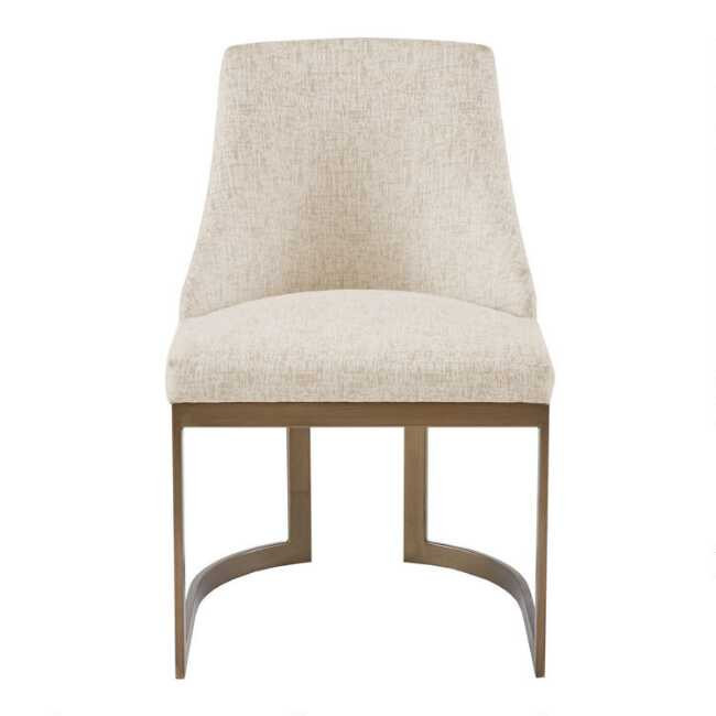 Betty Antique Gold Base Upholstered Dining Chair Set Of 2 | World Market