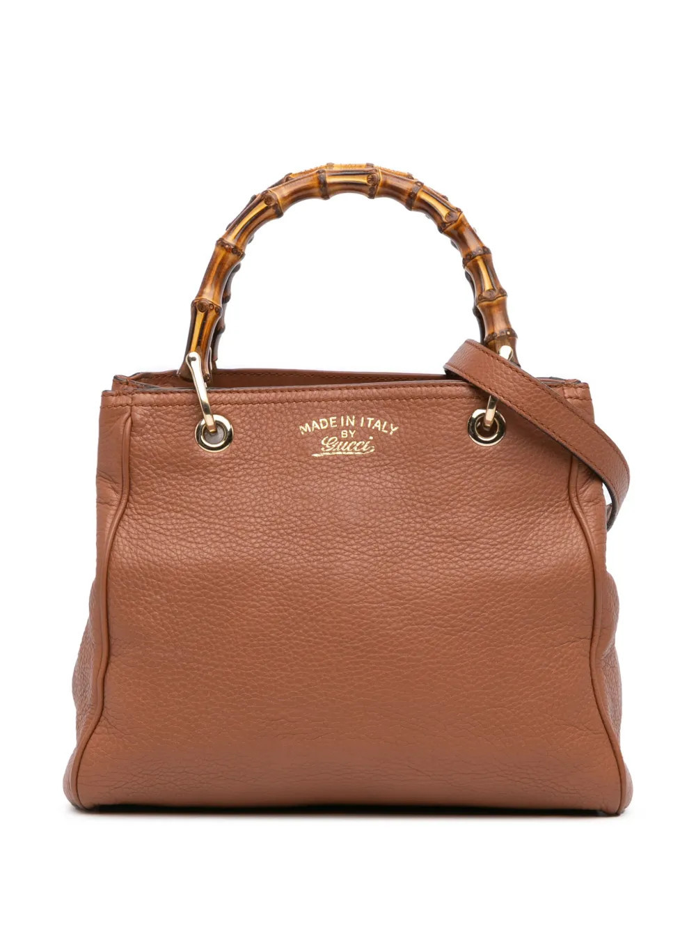 Gucci Pre-Owned 2000-2015 Small Leather Bamboo Shopper satchel - Brown | Farfetch Global