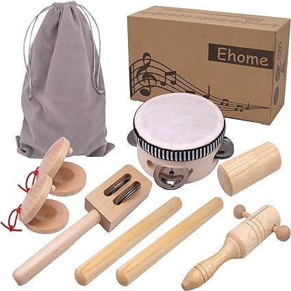 Ehome Toddler Musical Instruments, Natural Wood Instruments for Babies Percussion Instruments Toy... | Amazon (US)