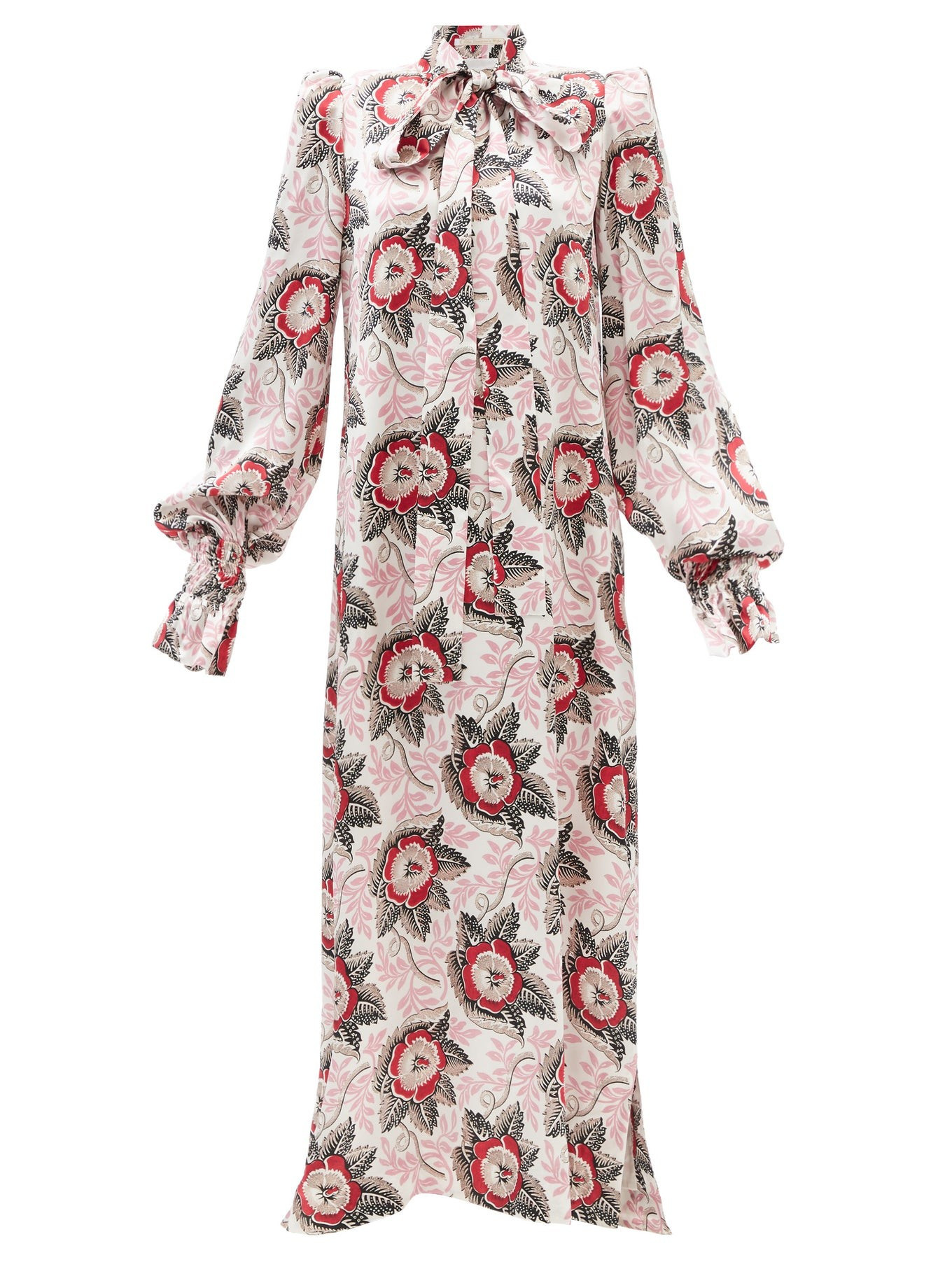 The Fortune Teller poppy-print silk gown | Matches (UK)