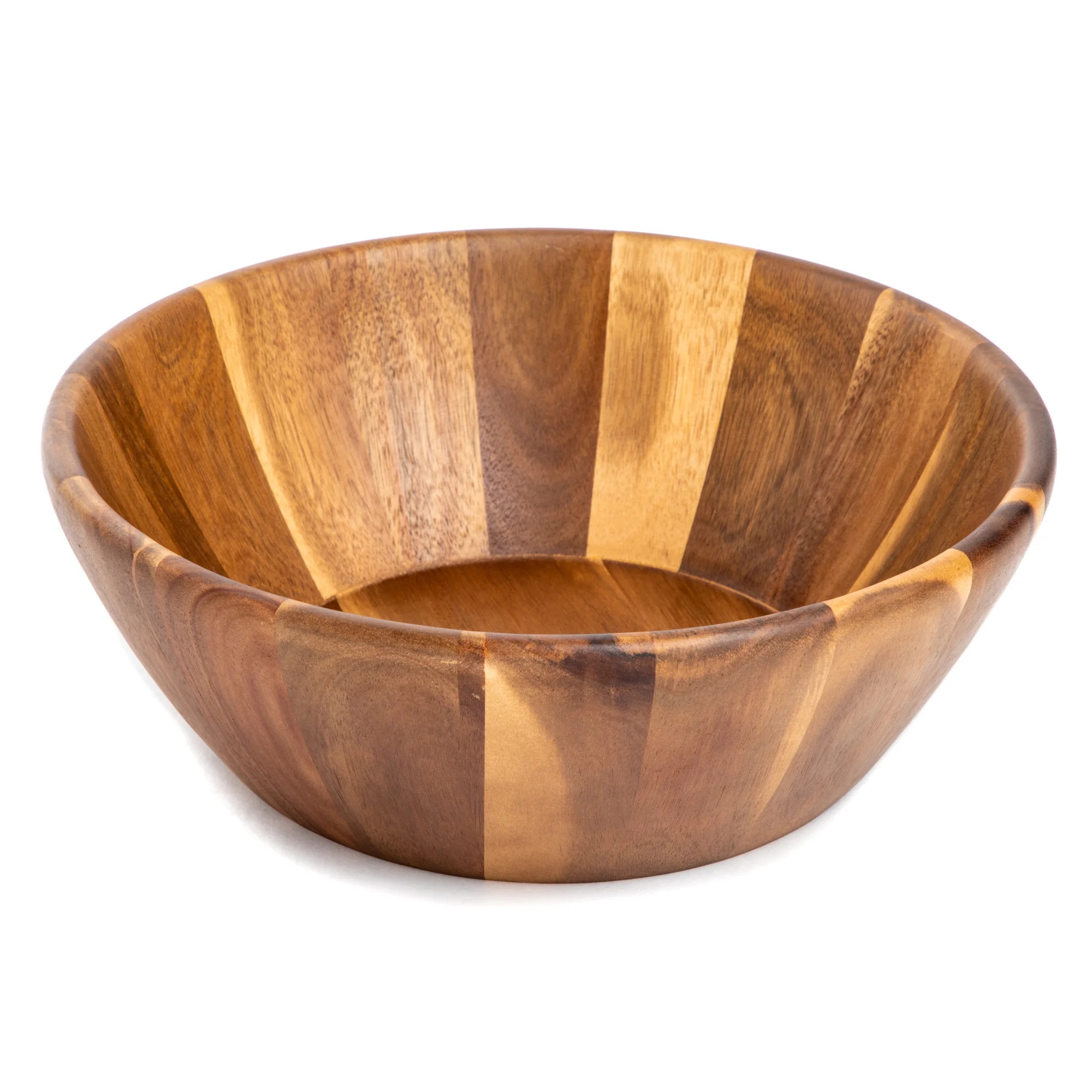 Better Homes & Gardens Large Angled Acacia Wood Serving Bowl - Walmart.com | Walmart (US)