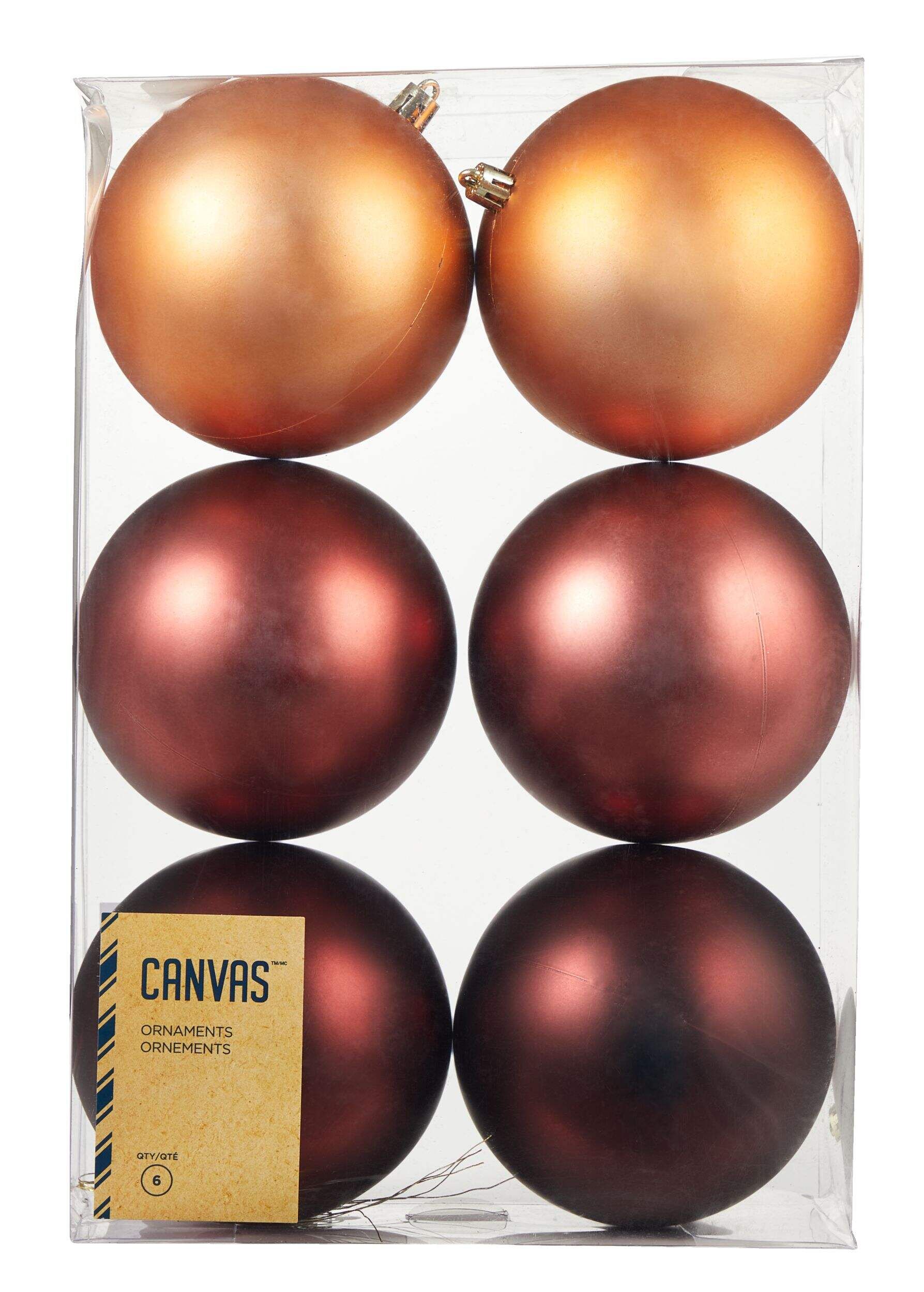 CANVAS Winter Garden Basic Christmas Ornament Set, 3 1/10-in, 6-pc | Canadian Tire