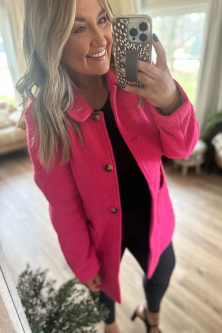 The perfect pink coat for the holidays! True to size!

#LTKHoliday #LTKSeasonal #LTKmidsize