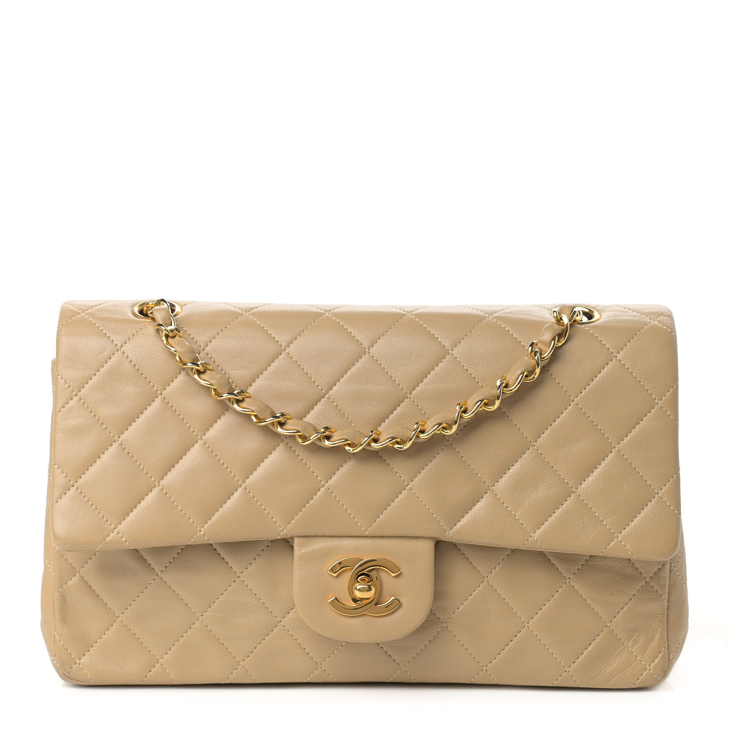 CHANEL

Lambskin Quilted Medium Double Flap Beige | Fashionphile