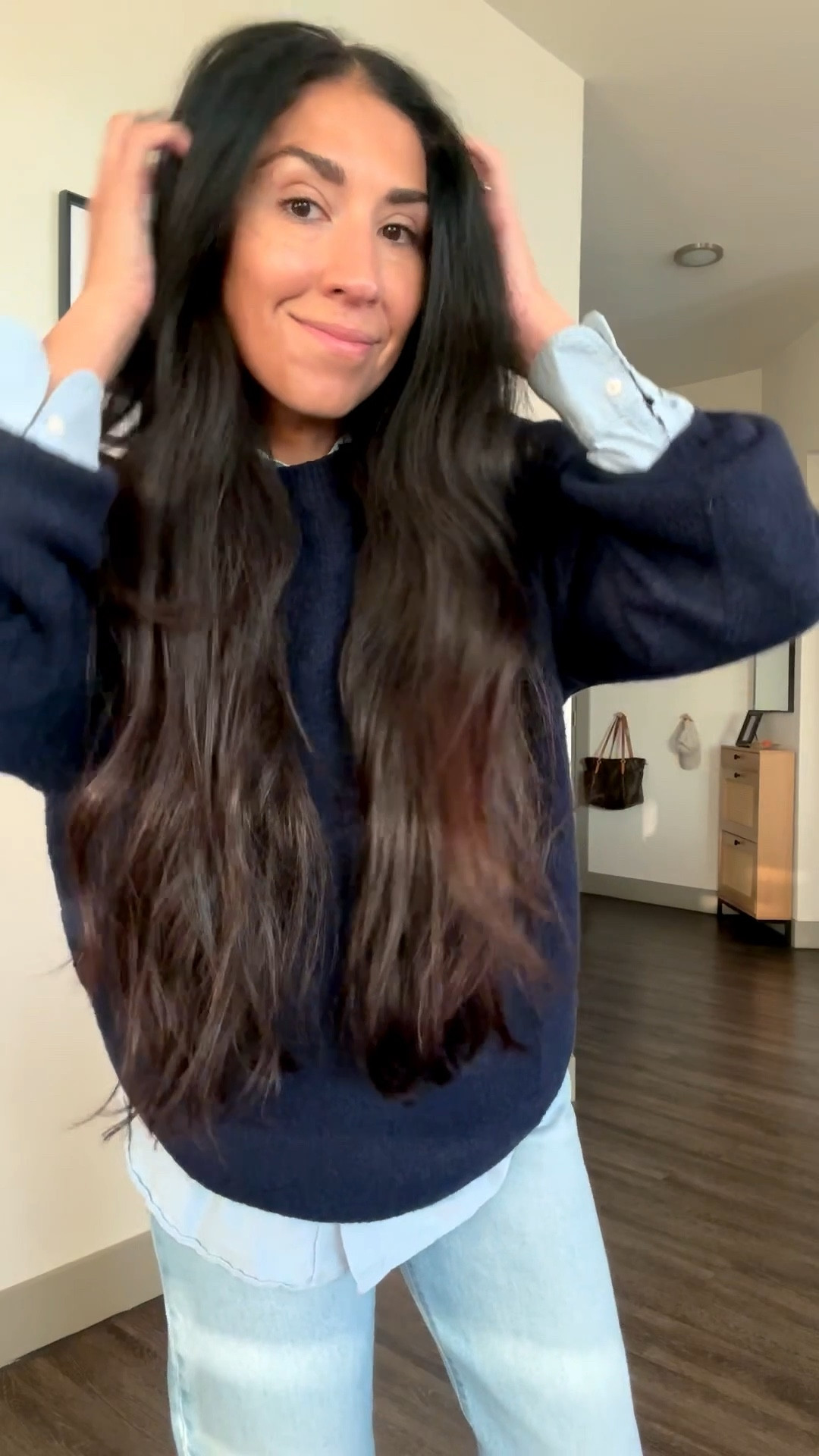 Looks like I’m about to say we summer in Maine. 🦞
You’ve seen this sweater before. I have it in black and white because when something is this good, I double up.
You guys know I’m a Levi’s girl through and through. Wearing the 501 90s in the wash Ever Afternoon. Ten out of ten. This wash is my favorite and the jeans get softer with time. I’m 5’7 for reference.
For the oversized fit, I sized up. I’m normally a small, but the sweater I’m wearing is a medium and it is perfectly slouchy in the best way.
Chambray button down is the one from H&M in a medium, but I linked a similar one from Amazon. If you go with the Amazon one, get a large because it runs slimmer and the oversized look is the whole point.