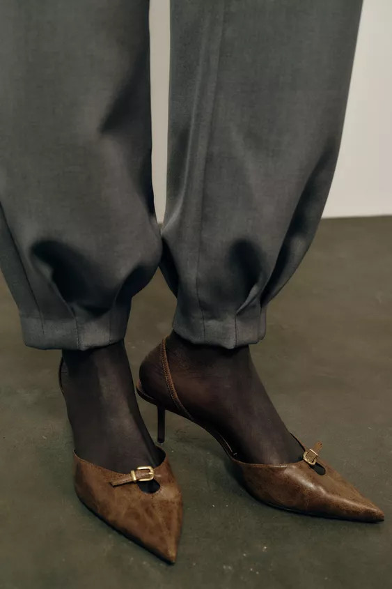 BUCKLED SLINGBACK SHOE | Zara US