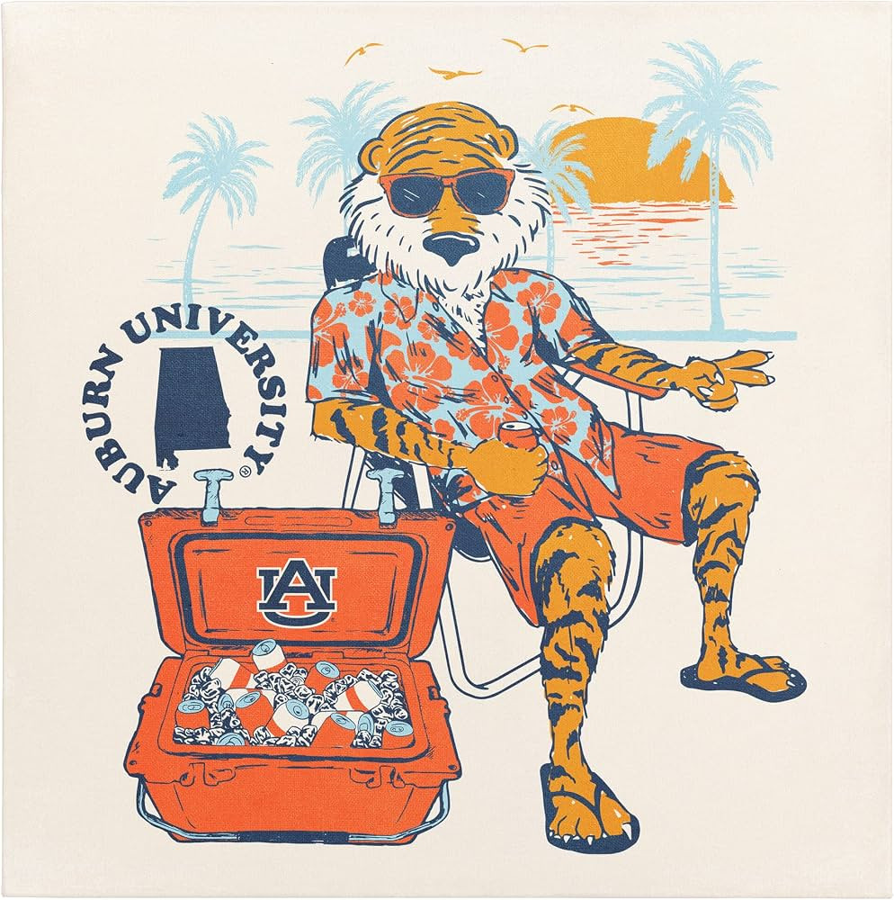 NCAA Auburn Tigers Canvas Wall Art - Beach Chillin | Amazon (US)
