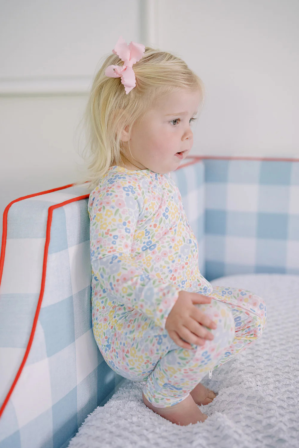 Multi-colored Flower Sleep Romper | The Uptown Baby