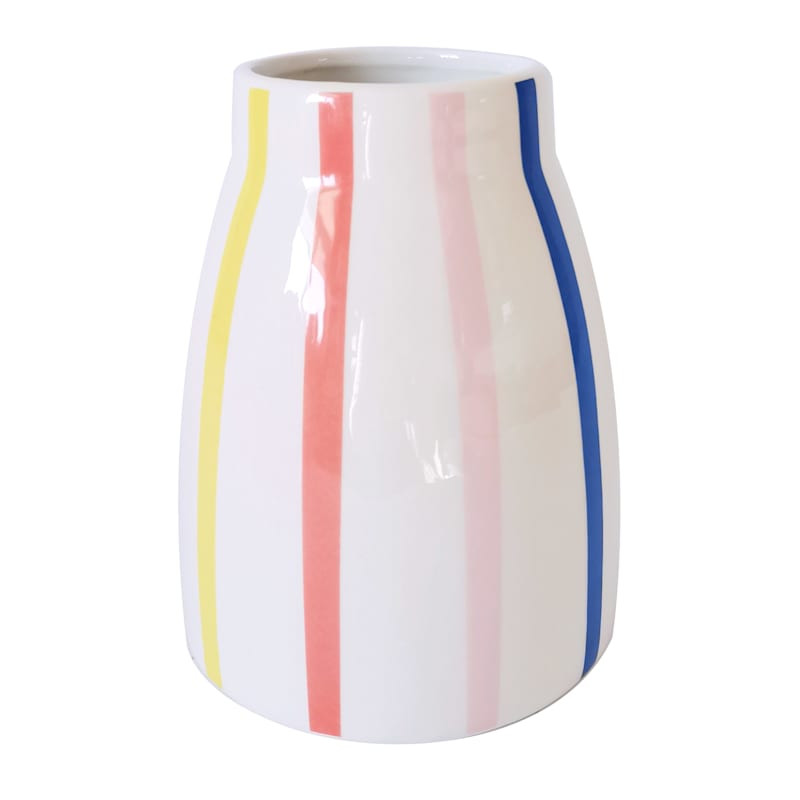 Oh Joy! Colorful Striped Ceramic Vase, 7.5" | At Home