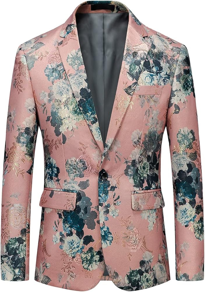 MOGU Mens Printed Blazer Jacket Sports Coat | Amazon (US)