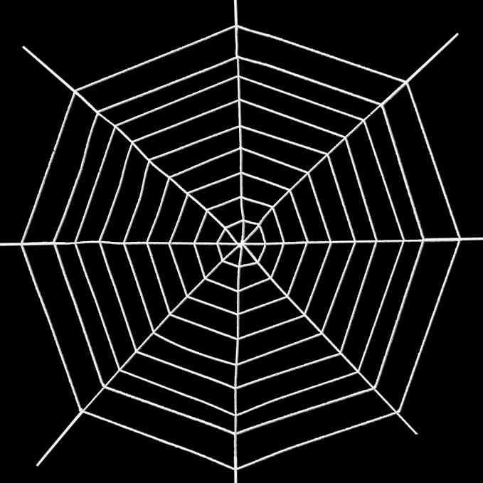 12 FT 9-Ring Spider Web Halloween Decorations, Giant Rope Fake Spider Web for Scary Haunted House... | Amazon (US)