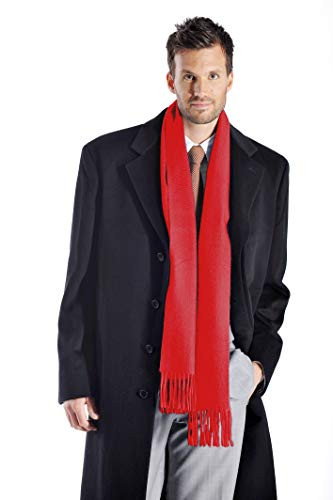 Cashmere Boutique Unisex 100% Pure Cashmere Scarf - Soft, Luxury Lightweight, Perfect for Daily Wear or Any Occasion - Crimson Red, 12" x 60" | Amazon (US)