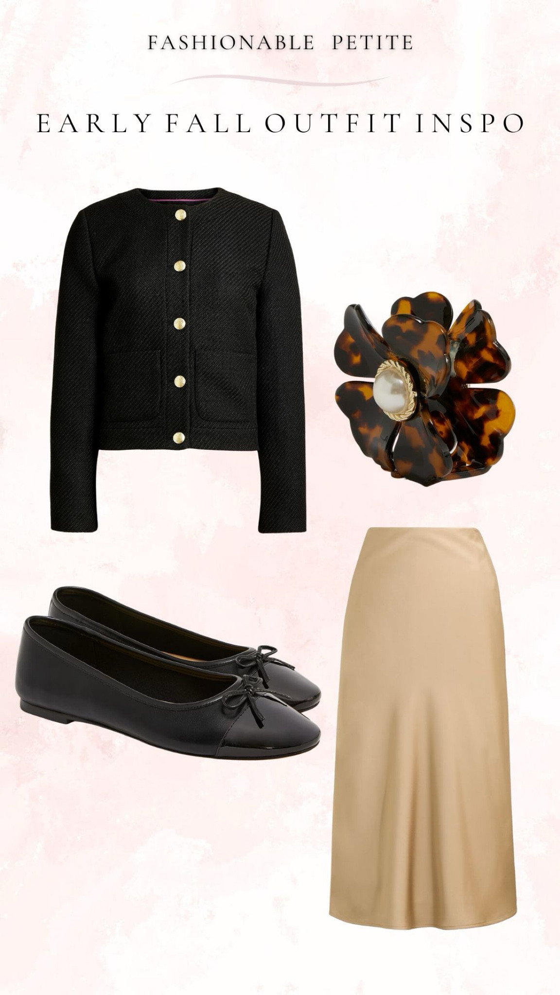 Fall outfit idea. Pair a tweed jacket with a slip skirt. 

Fall outfits, outfits for fall, lady jacket, flats, fall style, fall fashion, tweed jacket, slip skirt. 

#LTKSaleAlert #LTKFindsUnder100