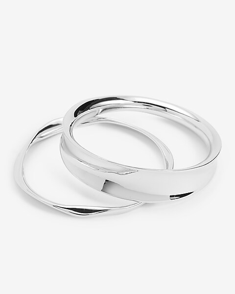 Set Of 2 Wavy Bangle Bracelets | Express