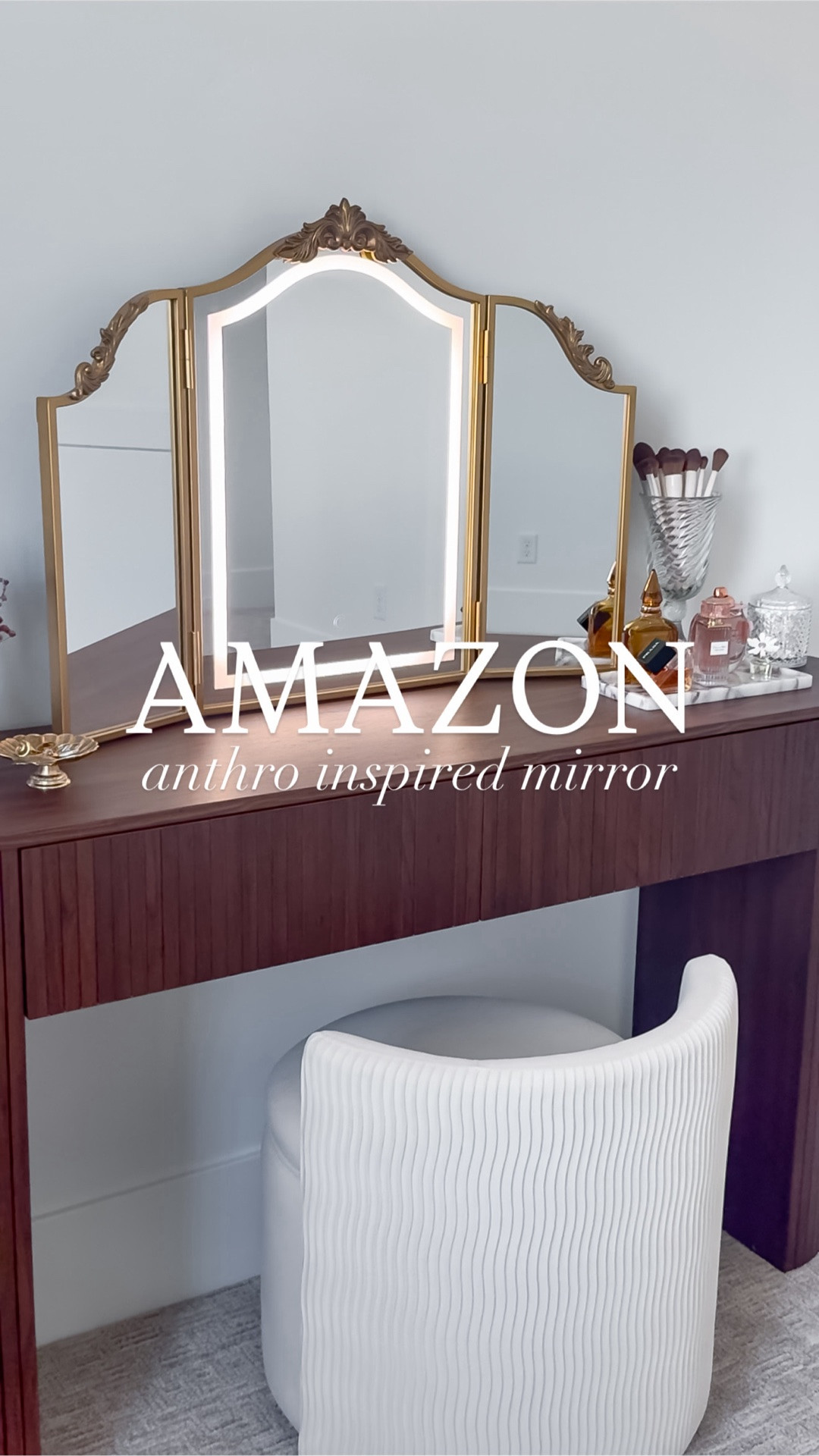 This Anthropologie inspired mirror is everything and makes this getting ready setup a dream!! 🪞☁️


#thesistershoppers #amazonhome #anthropologieinspired #gettingready #amazoninfluencerprogram @amazon

#LTKmorningroutine #LTKHome #LTKBeauty