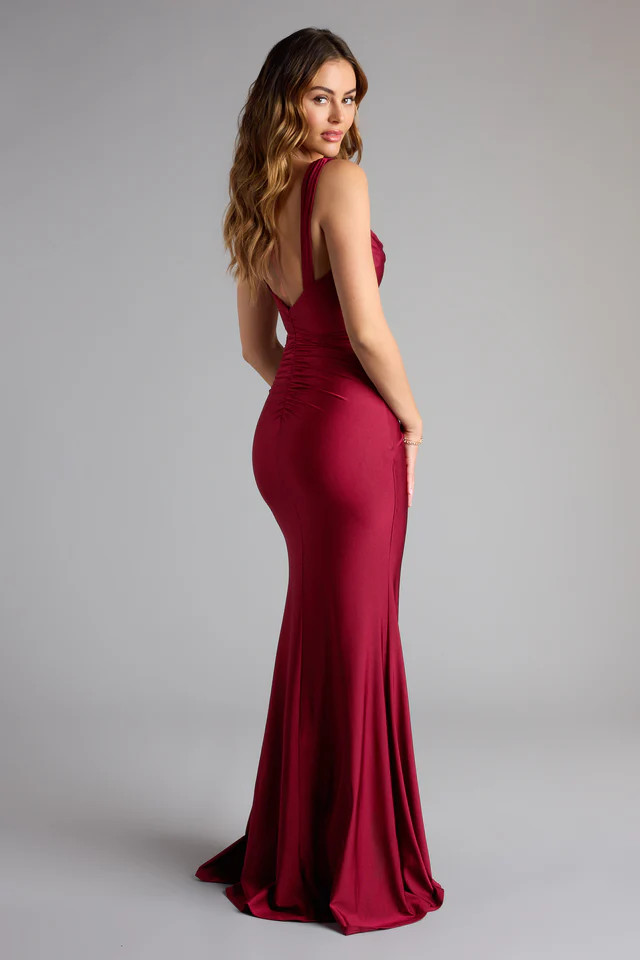 Kaitlin Low Back Slit Mermaid Formal Dress | Windsor Stores