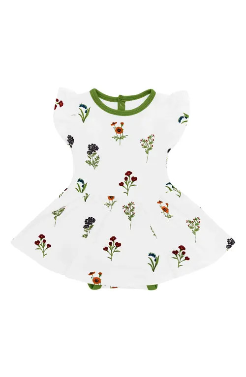 Kyte BABY Kids' Wildflower Skirted Bodysuit at Nordstrom, Size 12-18M | Nordstrom