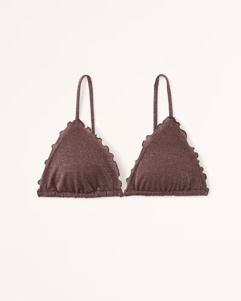 Shimmer Triangle Bikini Top | Abercrombie & Fitch (US)