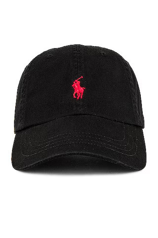 Polo Ralph Lauren Chino Cap in Black & Red in Black | FWRD 