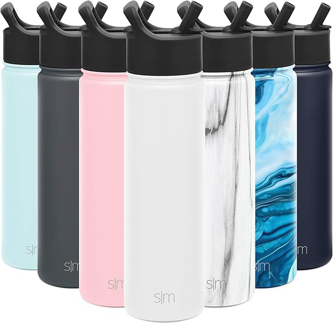 Simple Modern Insulated Water Bottle with Straw Lid Reusable Wide Mouth Stainless Steel Flask The... | Amazon (US)