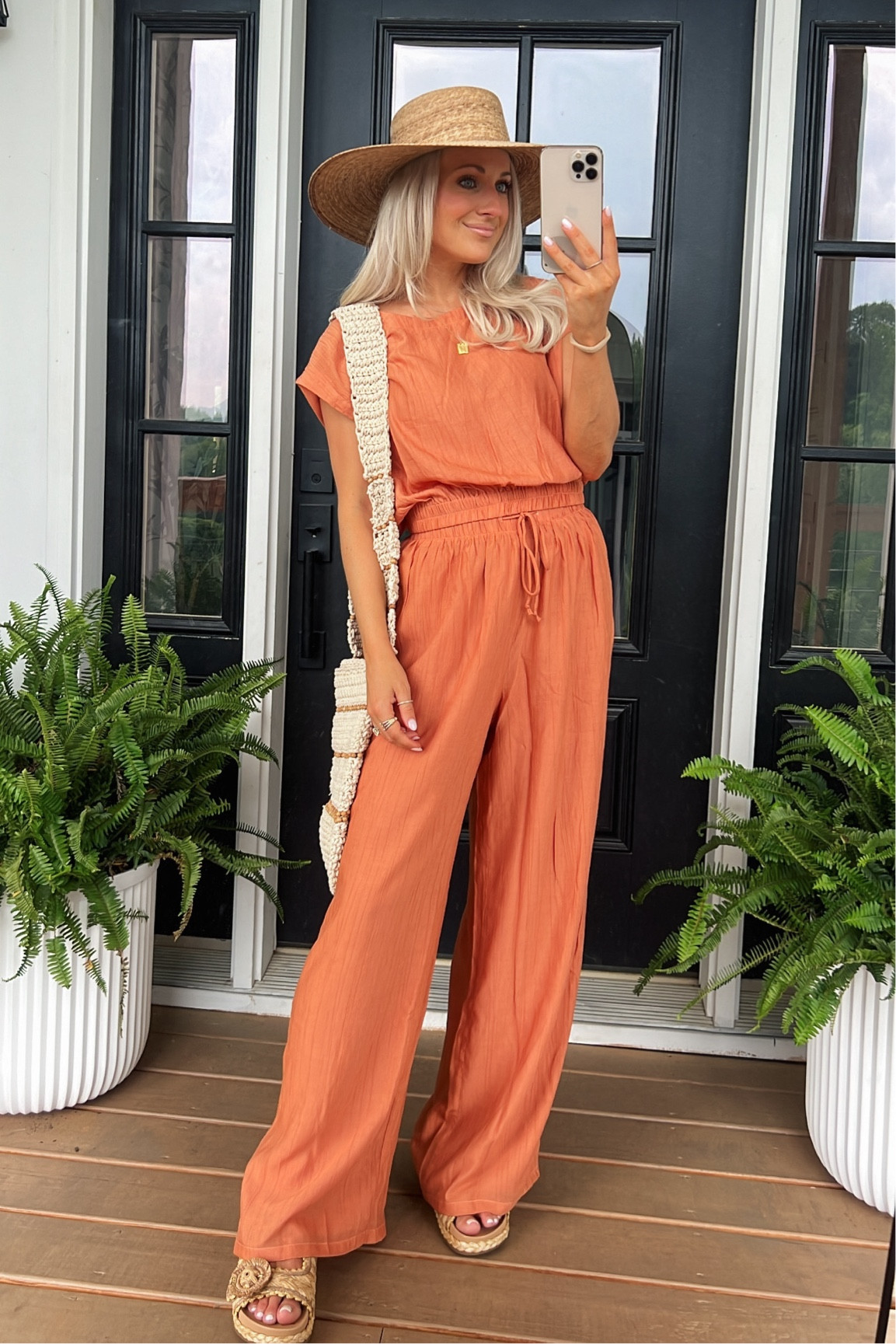 Use KATIEBLOOM20 for 20% off! 
Wearing a small in both the top and the pants! 

#LTKSaleAlert #LTKFindsUnder100 #LTKSeasonal