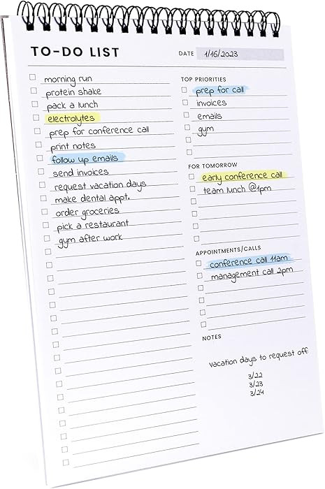 Of a Happy Kind To Do List Notepad: With Multiple Functional Sections - 6.5 x 9.8 60 Sheets - Spi... | Amazon (US)