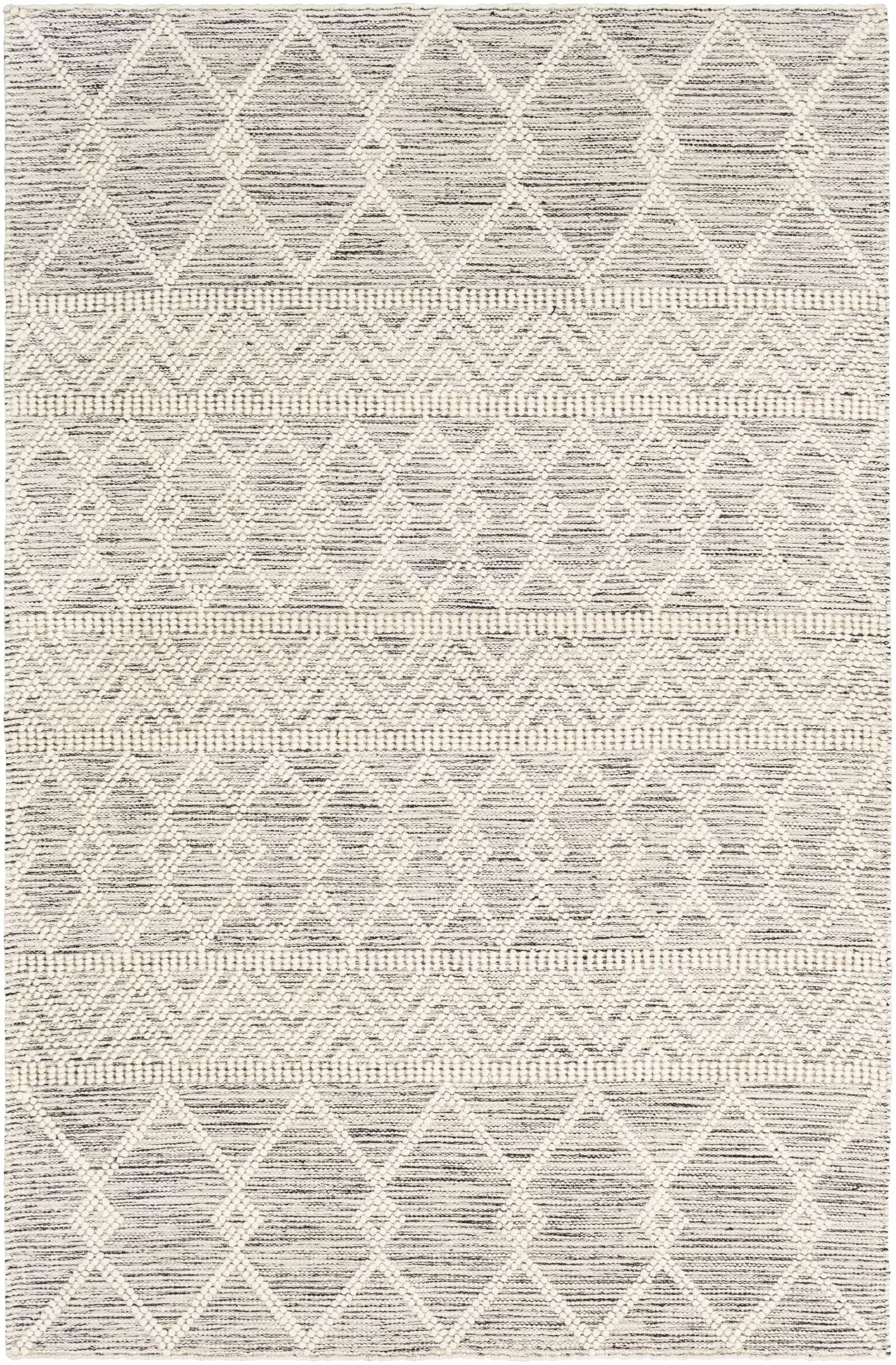 Gil Moroccan Handmade Flatweave Wool Charcoal/Cream Area Rug | Wayfair North America