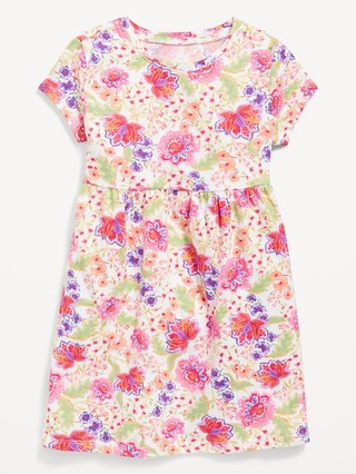 Short-Sleeve Fit & Flare Dress for Toddler Girls | Old Navy (US)