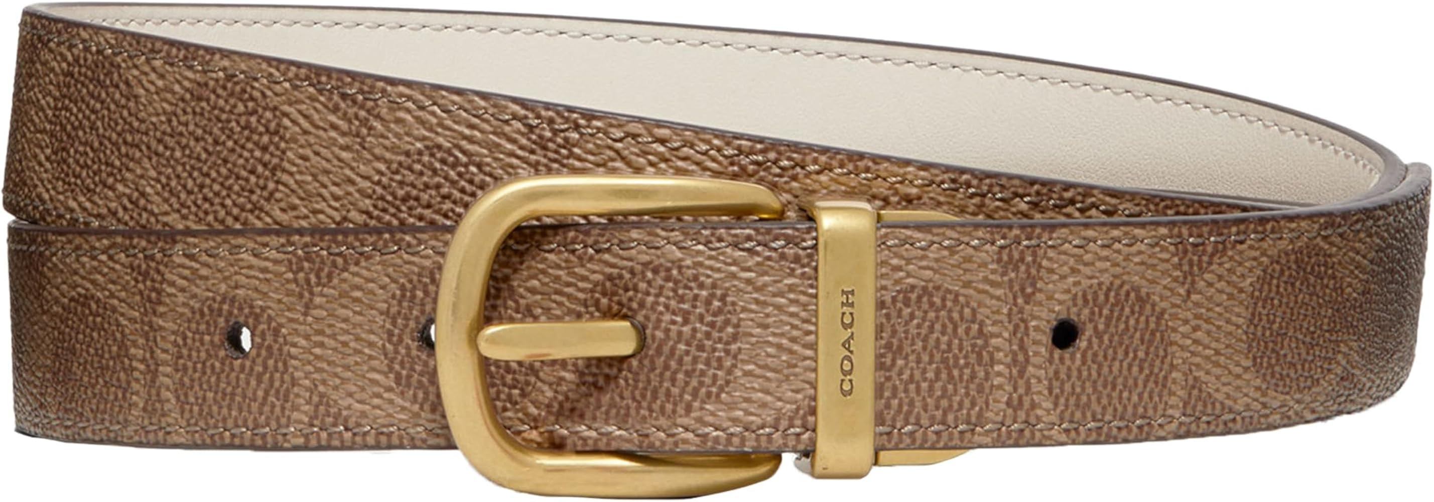 COACH womens 25mm Classic Reversible Coated Canvas Belt | Amazon (US)